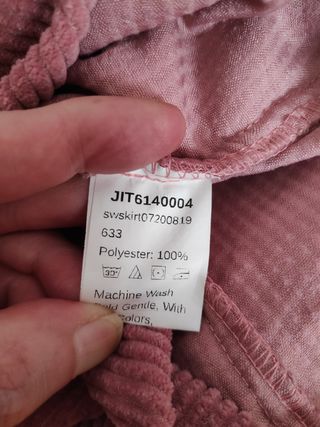 Minifalda Pana Rosa Shein Mujer