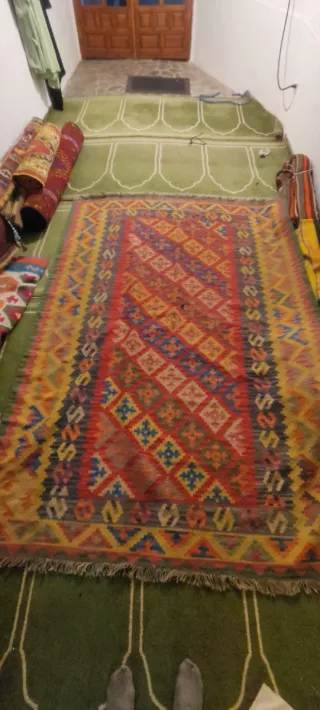 Alfombra Kilim de Lana Multicolor