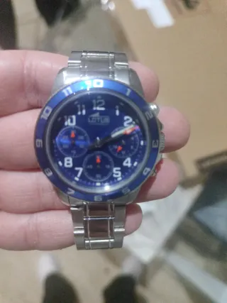 Reloj para niño Lotus Azul y Plateado con Pulsera