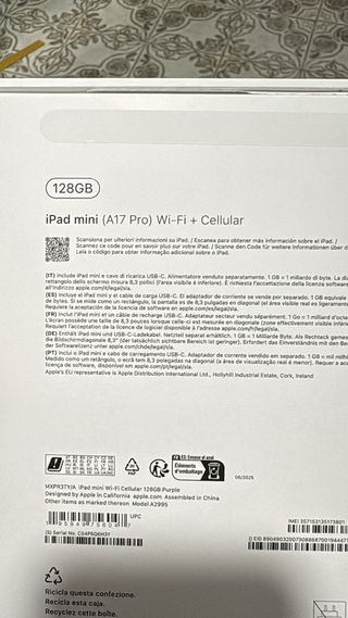 iPad mini 128GB Morado + pen