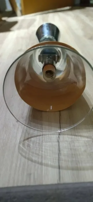 Lámpara Nórdica Cristal y Madera