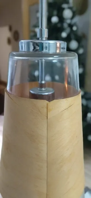 Lámpara Nórdica Cristal y Madera