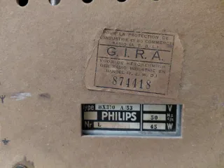 Radio de baquelita Philips a Válvulas 1951
