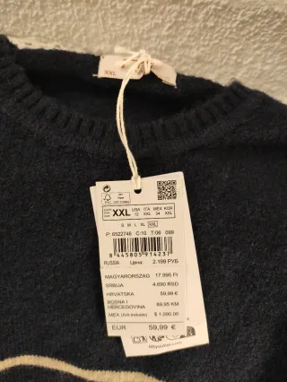 Jersey rayas azul y beige