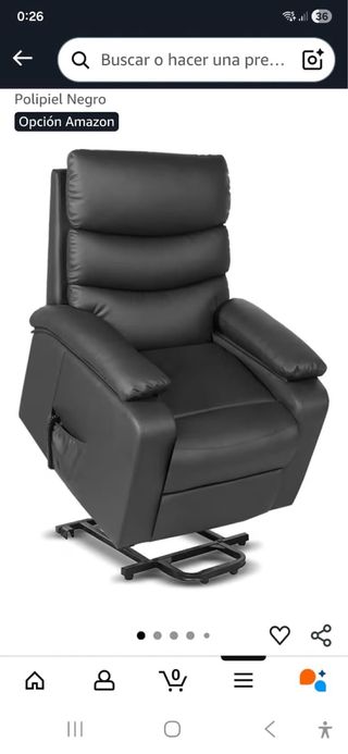 Sillón Masaje Polipiel Negro