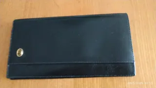 Cartera de documentos negra piel vacuno
