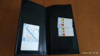 Cartera de documentos negra piel vacuno