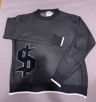 Sudadera Negra con Símbolo de Dólar