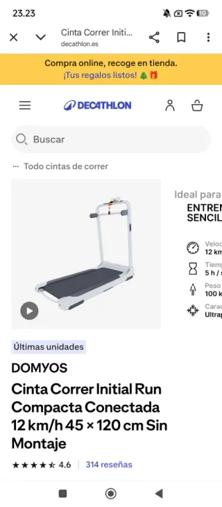 Cinta de correr DOMYOS Initial Run