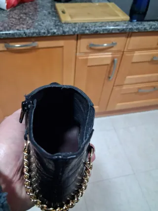 Botines Stephen Allen Talla 37 Negros y Dorados