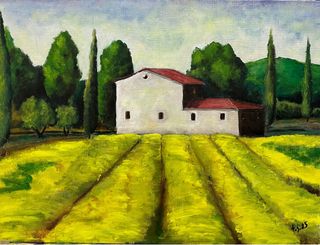 Dipinto ad olio “paesaggio”, 30x40