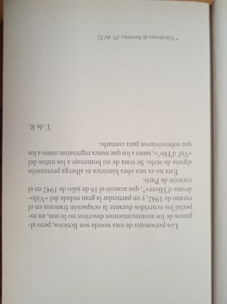 La llave de Sarah (Novela sobre el nazismo) 2008