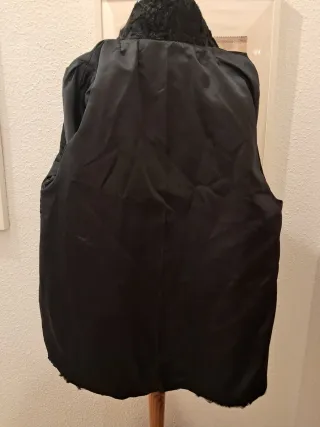 Abrigo 3/4 de astracán negro