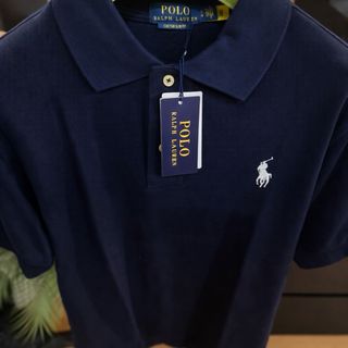 Polo Ralph Lauren Custom Slim Fit azul marino ·