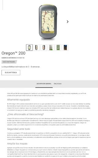 GPS Garmin Oregon 200