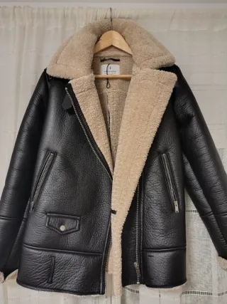 Chaqueta Biker Pelo Mujer Talla S *SUPER CHOLLO*