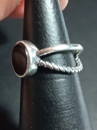 Anillo Plata Ley Ónix Ovalado