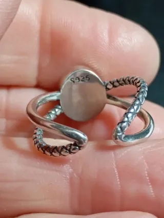 Anillo Plata Ley Ónix Ovalado