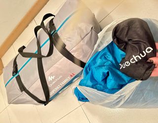 Tienda de campaña familiar para cuatro personas