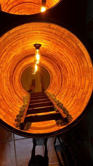 Bidão decorativo metal e terracota