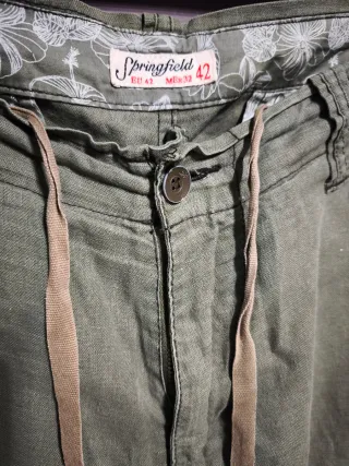 Bermudas cargo hombre verde talla 42.