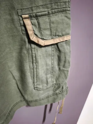 Bermudas cargo hombre verde talla 42.