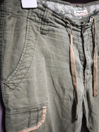 Bermudas cargo hombre verde talla 42.