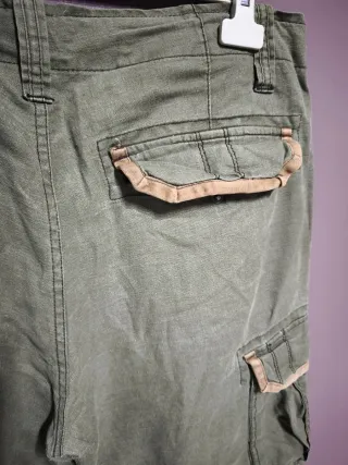 Bermudas cargo hombre verde talla 42.