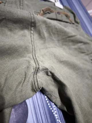 Bermudas cargo hombre verde talla 42.