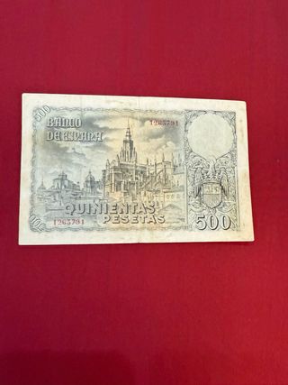 Billete 500 Pesetas 1940 Conde De Orgaz