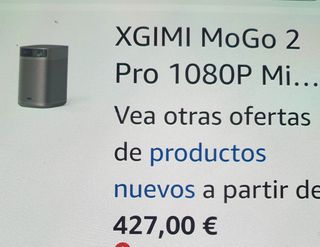 Proyector 4K 1080p Gris y Negro