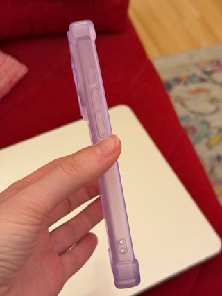 Cover iPhone 17 Pro MagSafe lilla e ventosa bianca