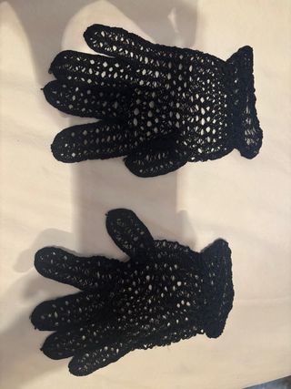 Guantes de encaje negros