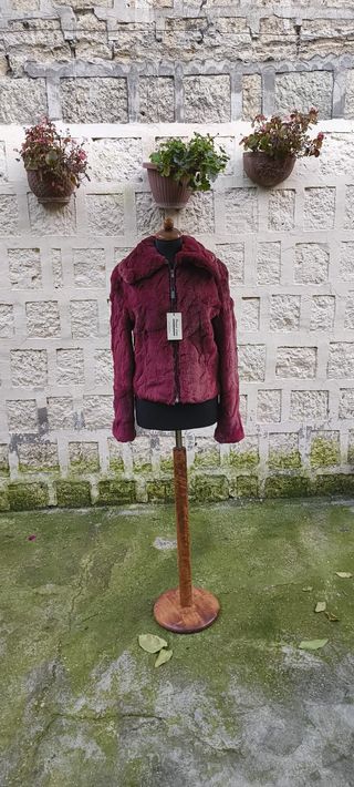 Pelliccia corta bordeaux - Taglia 44