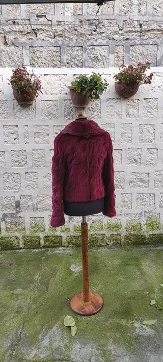 Pelliccia corta bordeaux - Taglia 44