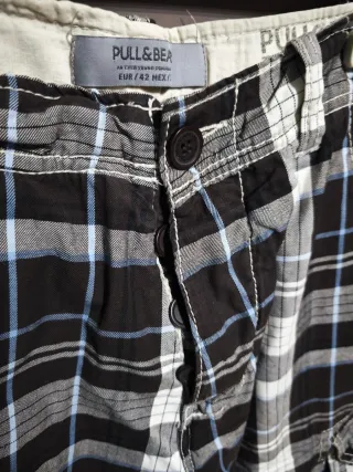 Bermudas Cargo Hombre Cuadros talla 42