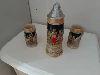 Servizio 3 Bicchieri Birra Antichi