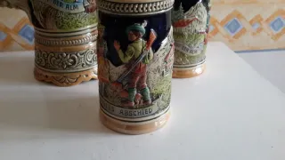 Servizio 3 Bicchieri Birra Antichi