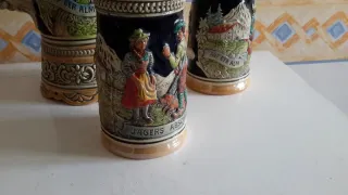 Servizio 3 Bicchieri Birra Antichi