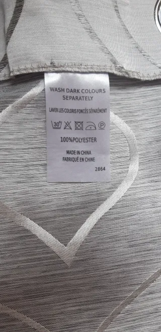 2 Cortinas ollaos grises con diseño