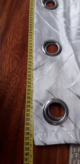 2 Cortinas ollaos grises con diseño