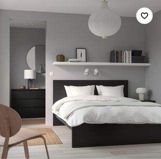 Estructura Cama Ikea MALM 140x200 Negra