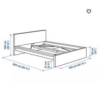 Estructura Cama Ikea MALM 140x200 Negra
