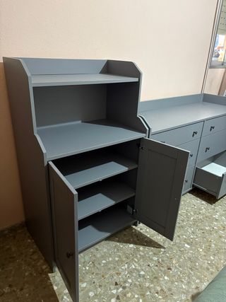 Cómoda Gris Dormitorio 2 Módulos