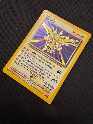 Carta Pokemon Zapdos Base 16/102 Foil Holo