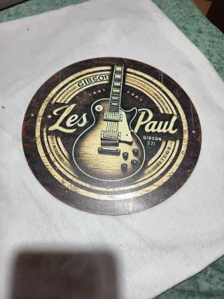 Placa Metálica Gibson Les Paul Guitarra