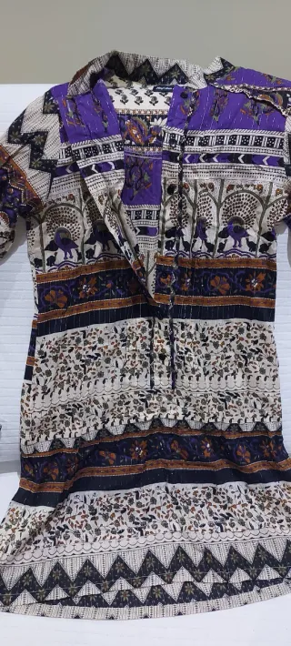 Camisola-vestido estampado multicolor