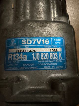 Compresor A/A Seat León MK1 R134a