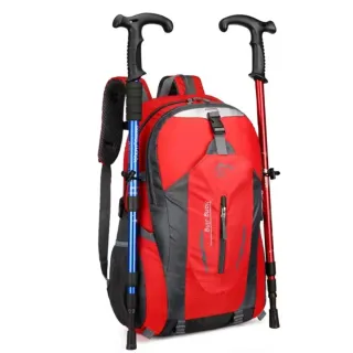 Mochila senderismo 40L negra y gris