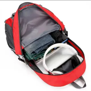 Mochila senderismo 40L negra y gris